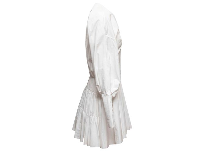Alaïa Weißes Alaia Langarm-Minikleid Größe FR 40 - Ansicht 3