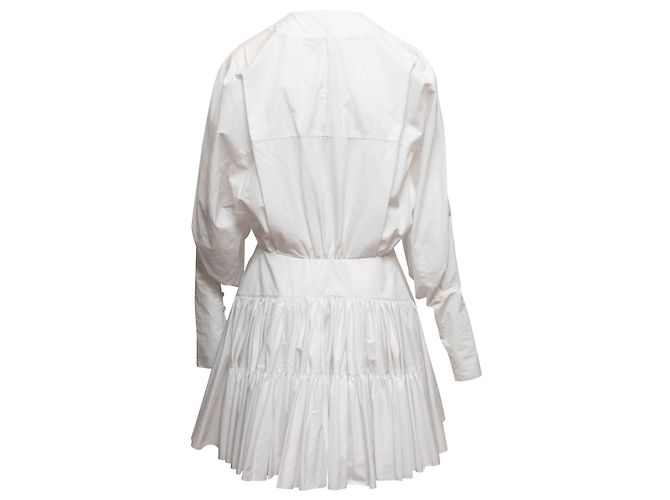 Alaïa Weißes Alaia Langarm-Minikleid Größe FR 40 - Ansicht 4