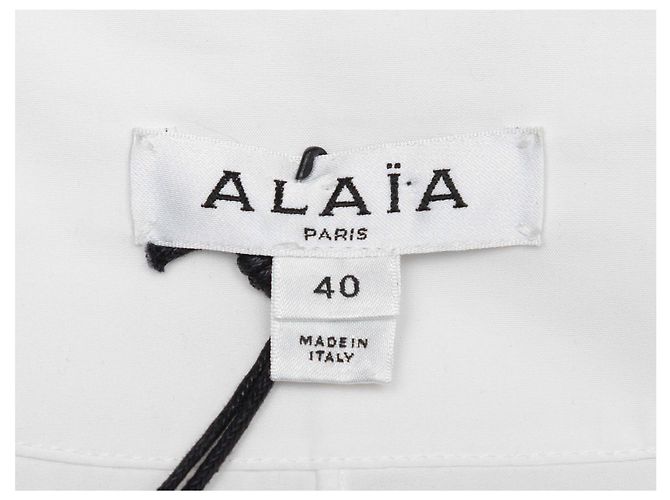 Alaïa Weißes Alaia Langarm-Minikleid Größe FR 40 - Ansicht 5