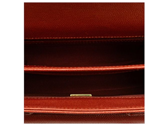 Borsa a tracolla Chanel Mini CC Quilted Caviar Single Flap arancione - vista 4