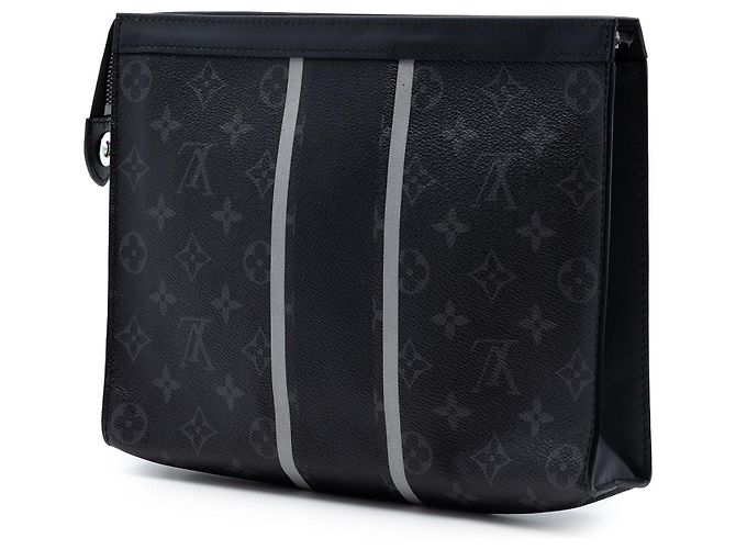 Pochette Voyage MM Fujiwara Monogram Eclipse Flash nera Louis Vuitton Clutch Bag Nero - vista 2