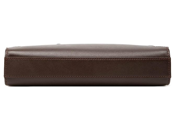 Clutch in pelle marrone Burberry - vista 3