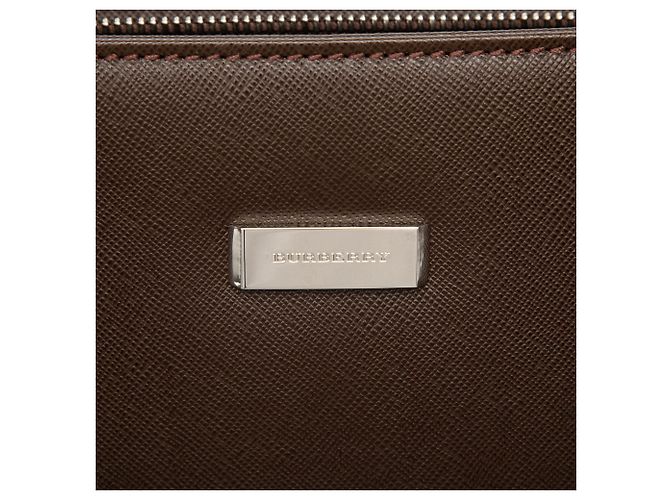 Clutch in pelle marrone Burberry - vista 5