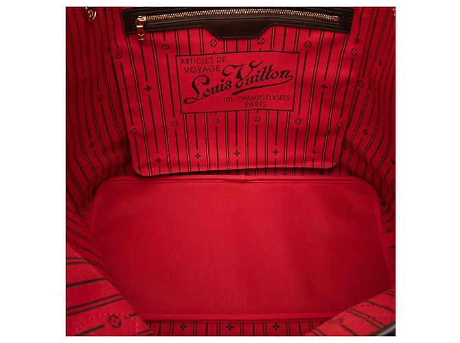 Borsa Tote Neverfull GM in Damier Ebene marrone Louis Vuitton - vista 4