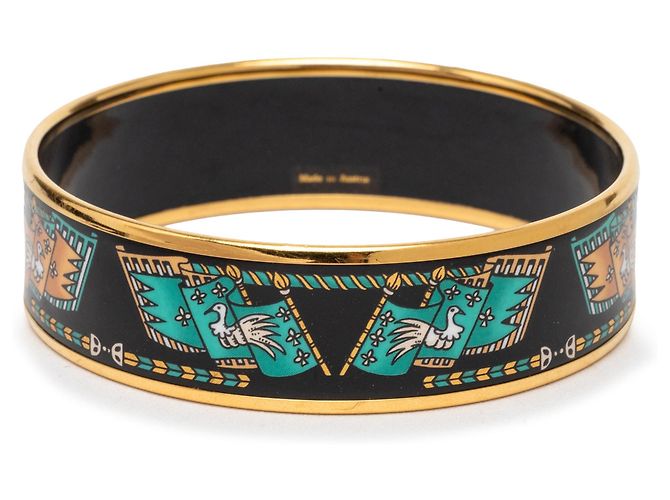 Schwarzer Hermès breiter Emaille-Armreif 65 Modeschmuck-Armband - Ansicht 3
