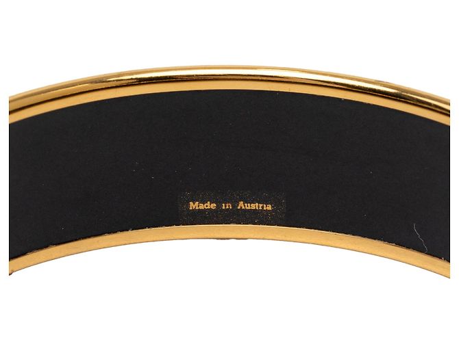 Schwarzer Hermès breiter Emaille-Armreif 65 Modeschmuck-Armband - Ansicht 5