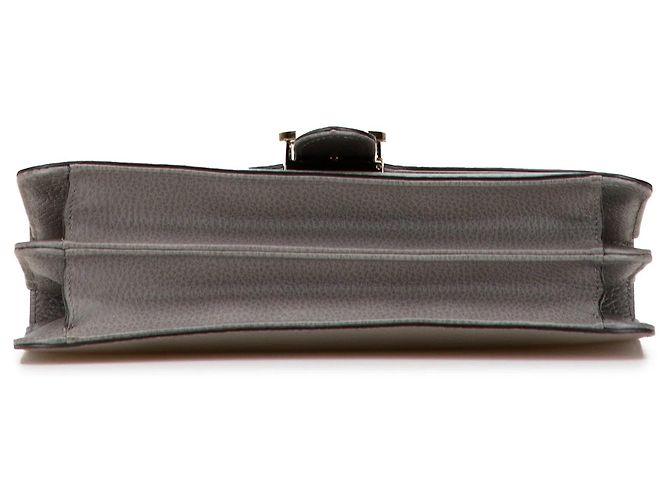 Borsa a tracolla Gucci Medium Dollar Calfskin Interlocking G grigia Grigio - vista 3