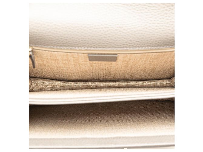 Borsa a tracolla Gucci Medium Dollar Calfskin Interlocking G grigia Grigio - vista 4