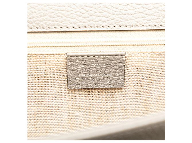 Borsa a tracolla Gucci Medium Dollar Calfskin Interlocking G grigia Grigio - vista 5