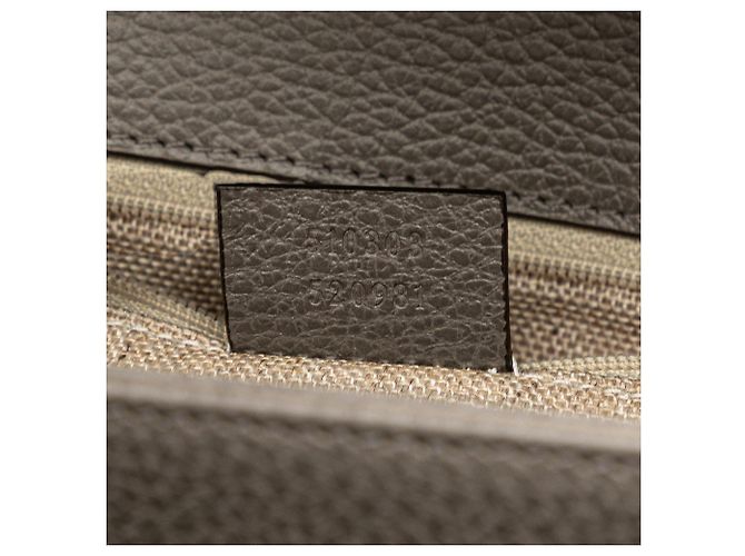 Borsa a tracolla Gucci Medium Dollar Calfskin Interlocking G grigia Grigio - vista 6