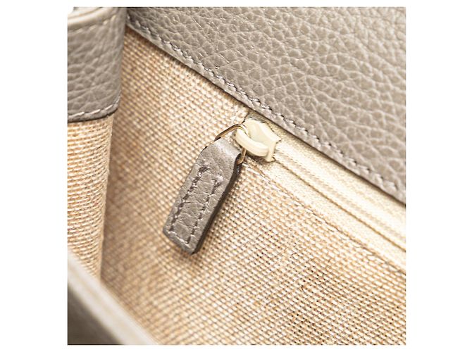 Borsa a tracolla Gucci Medium Dollar Calfskin Interlocking G grigia Grigio - vista 7