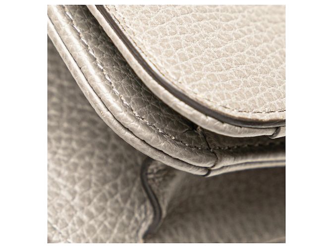 Borsa a tracolla Gucci Medium Dollar Calfskin Interlocking G grigia Grigio - vista 9