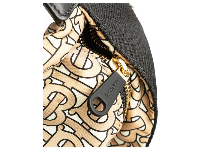 Borsa a tracolla Sonny in nylon con monogramma TB Burberry marrone - vista 8