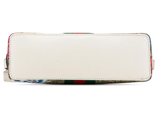 Borsa a tracolla Gucci Small GG Supreme Flora Ophidia Dome marrone - vista 3