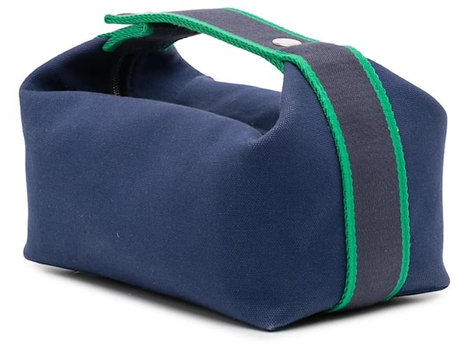 Custodia Blue Hermès Small Canvas Bride A Brac - vista 2