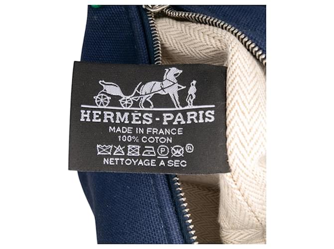 Custodia Blue Hermès Small Canvas Bride A Brac - vista 5