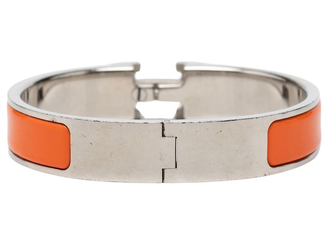 Bracciale Hermès Narrow Enamel Clic H PM Arancione - vista 3