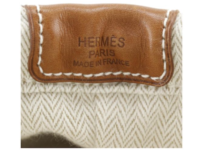 Pochette 20 in Toile e Barenia Fourbi bianco Hermès - vista 16