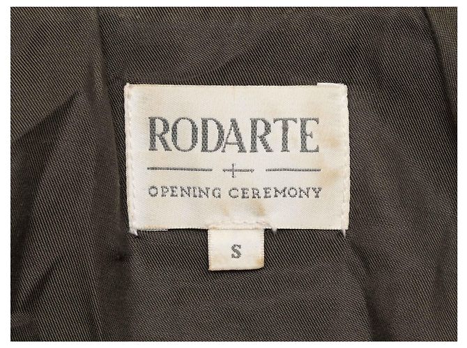 Giacca in pelle con lacci Olive Rodarte per Opening Ceremony Taglia US S Verde - vista 4