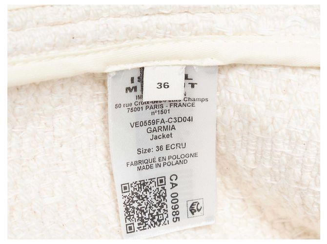 Abrigo Gameia blanco Isabel Marant Talla FR 36 - vista 6