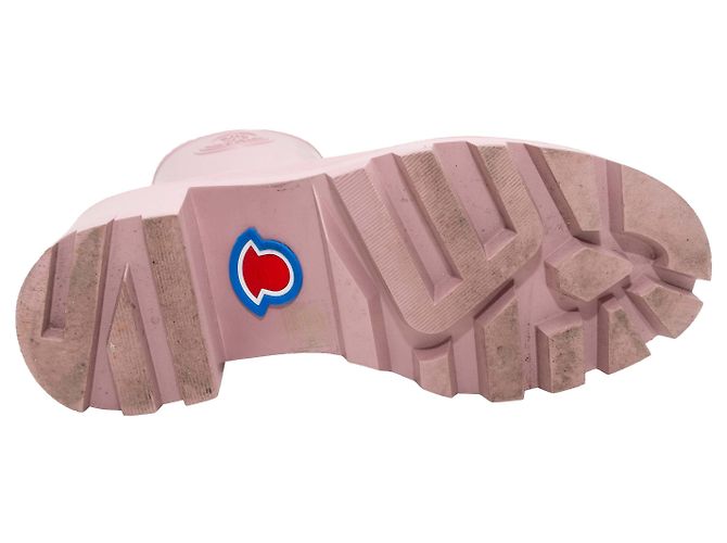 Rosa Moncler Absatz-Gummiregenstiefel Größe 38 Pink - Ansicht 5