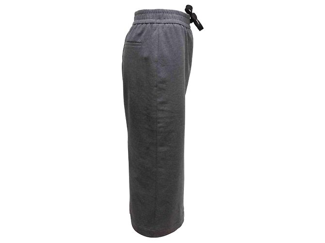 Falda midi de algodón gris Brunello Cucinelli Talla US S - vista 2