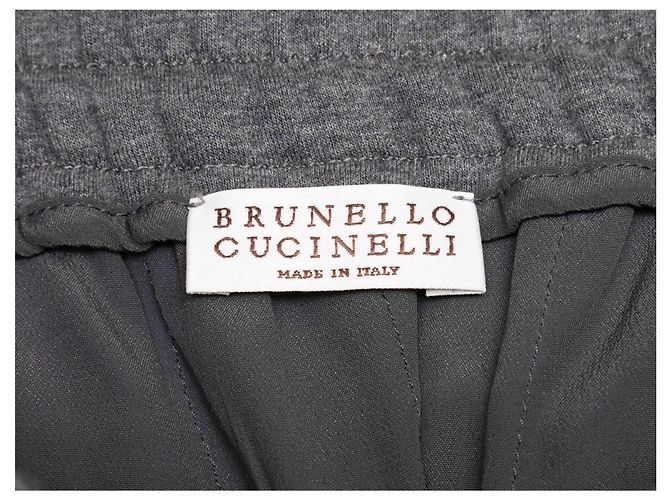 Falda midi de algodón gris Brunello Cucinelli Talla US S - vista 4