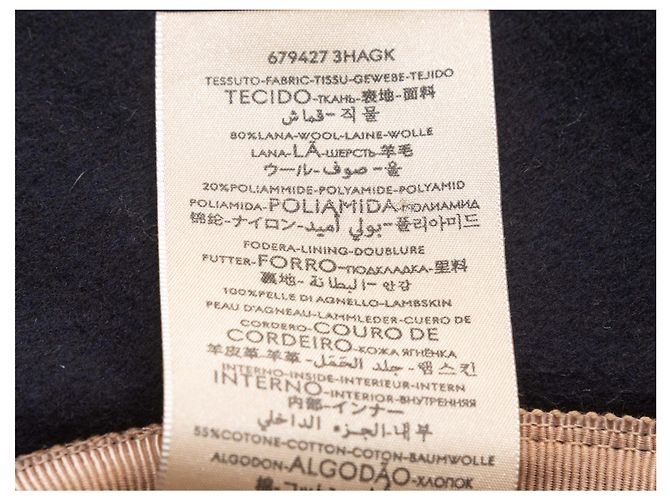 Cappello bucket in lana Gucci Monogram blu navy e multicolore - vista 5