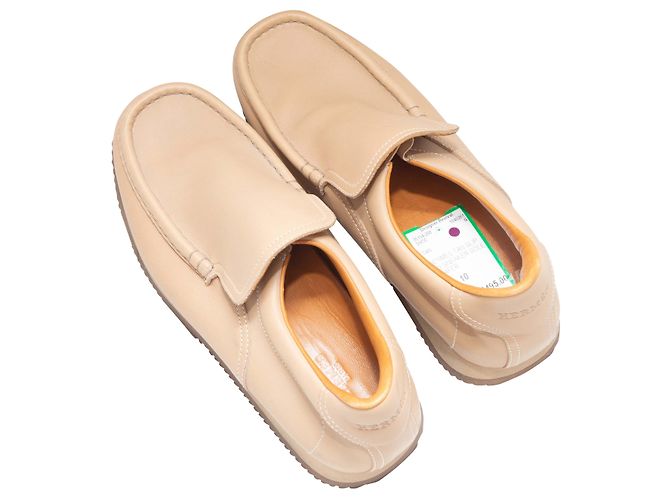 Hermès Mocassini in pelle color tan Hermes Size 40 Cammello - vista 3