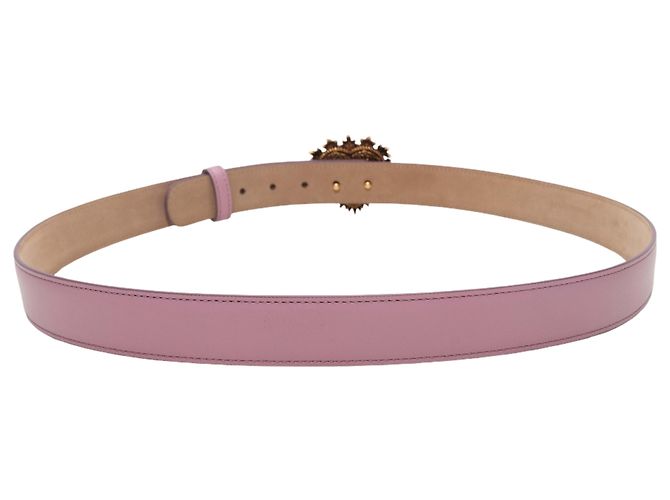 Rosa Dolce & Gabbana Gürtel mit Herzschließe und Kunstperlen-Verzierung Größe 36 Pink - Ansicht 3