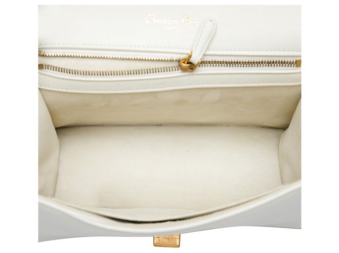 Borsa a tracolla Diorama in agnello borchiato bianco Dior Medium - vista 4