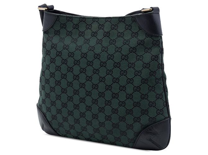 Borsa a tracolla Gucci GG Canvas verde - vista 2