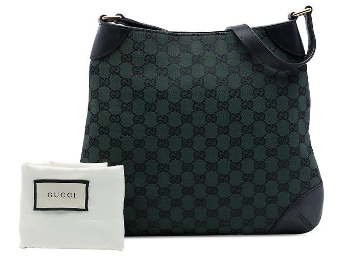 Borsa a tracolla Gucci GG Canvas verde - vista 7