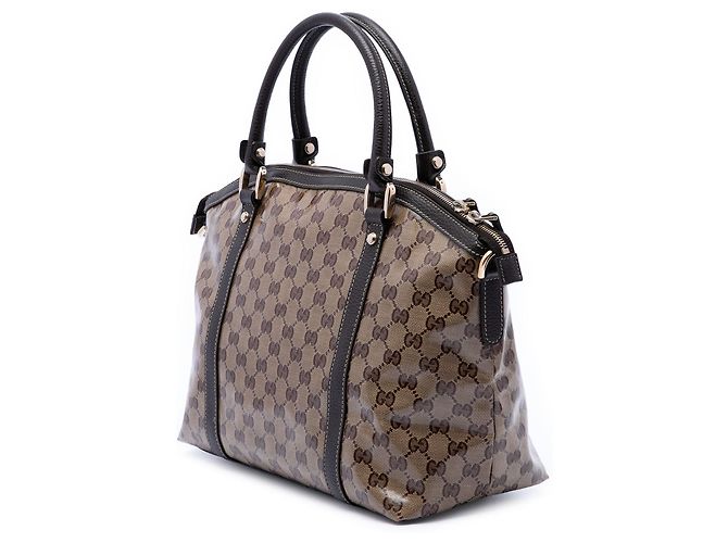 Borsa Satchel Gucci Medium GG Crystal Charm Beige - vista 2