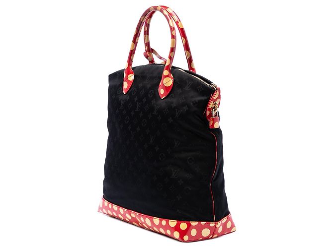 Borsa Black Louis Vuitton Yayoi Kusama Monogram Lockit Vertical Dots Infinity MM Nero - vista 2