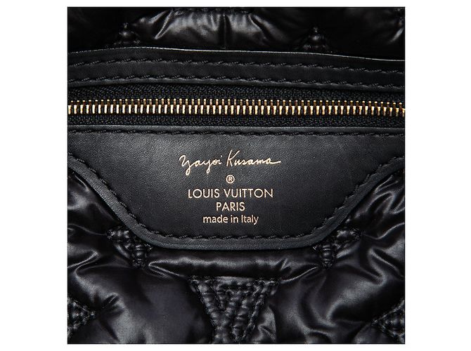Borsa Black Louis Vuitton Yayoi Kusama Monogram Lockit Vertical Dots Infinity MM Nero - vista 5