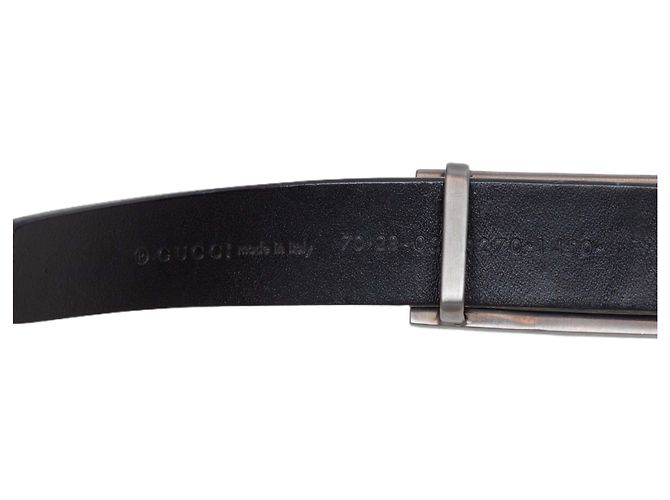 Schwarter Gucci Ledergürtel mit Logo-Schnalle Schwarz - Ansicht 5