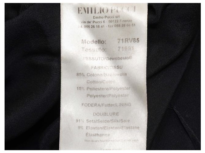 Bestickter Spitzenrock Emilio Pucci Schwarz & Mehrfarbig Größe IT 38 - Ansicht 5
