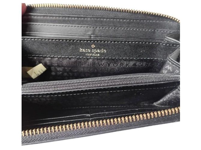 Kate Spade New York Black Leather Zip Around Wallet - view 3