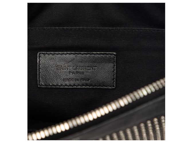 Clutch in pelle con borchie nero Saint Laurent - vista 5