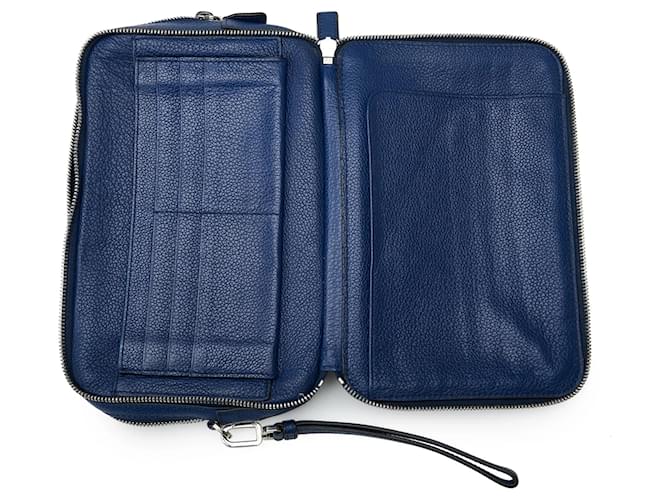 Clutch Prada Vitello Daino blu - vista 11