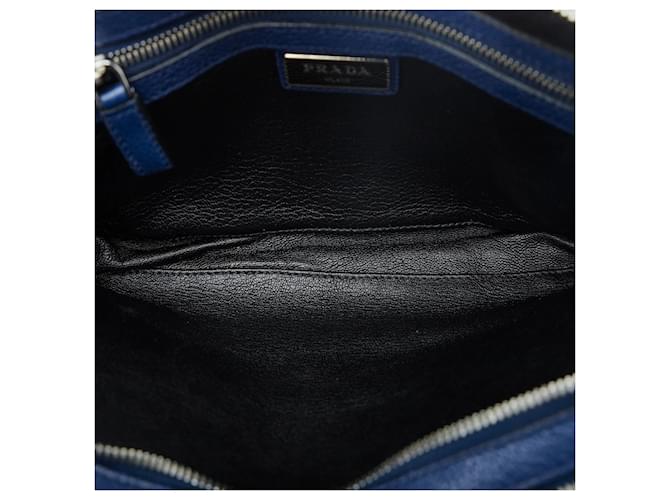 Clutch Prada Vitello Daino blu - vista 5