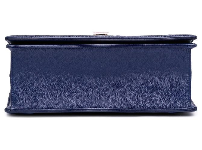 Bolsa transversal Diorama em couro de bezerro de grão médio azul - vista 3