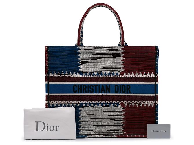 Book Tote Dior Large French Flag Blu - vista 10