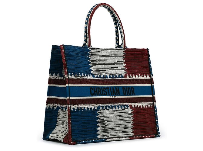 Book Tote Dior Large French Flag Blu - vista 2