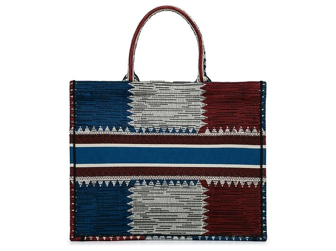 Book Tote Dior Large French Flag Blu - vista 3