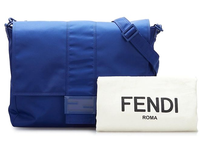 Borsa a tracolla Blue Fendi FF Lock - vista 10