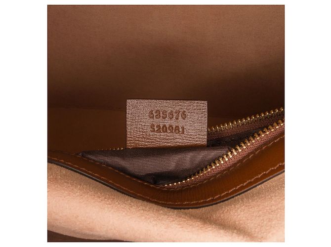 Borsa satchel Gucci GG Supreme Azalea Box marrone - vista 10