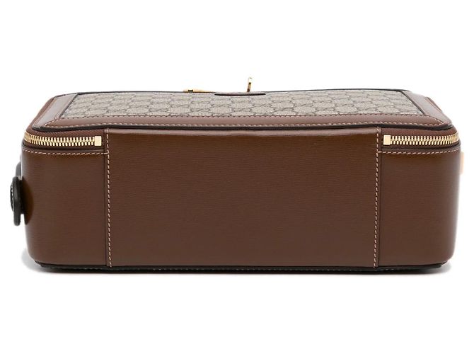 Borsa satchel Gucci GG Supreme Azalea Box marrone - vista 5