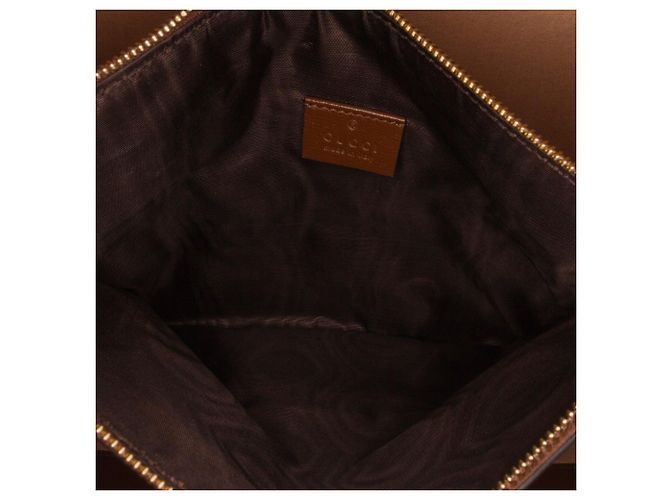 Borsa satchel Gucci GG Supreme Azalea Box marrone - vista 8